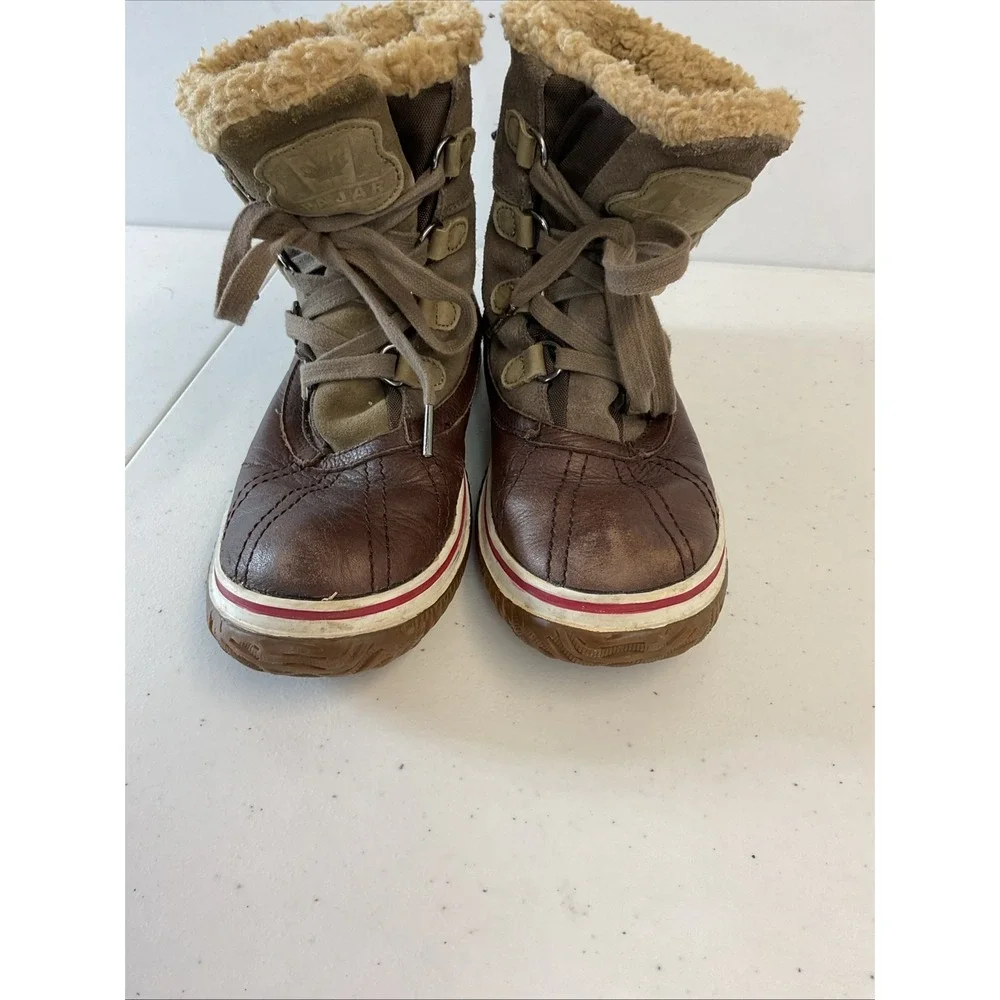 Pajar Canada Iceland‎ Waterproof Brown/Green Leather  Boots Women's 8-8.5